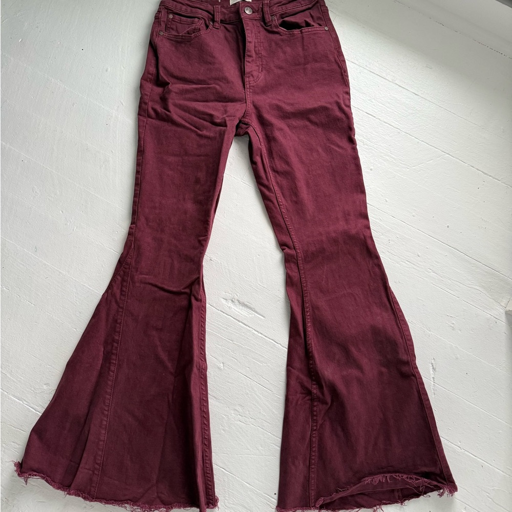 Shyanne Burgundy Flare Jeans